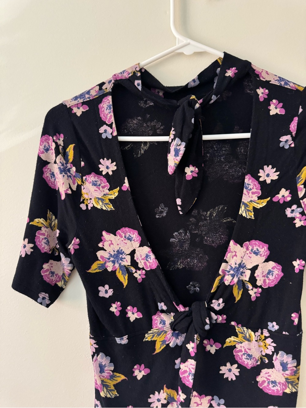 FREE PEOPLE Open Back Floral Blouse S - Picture 5 of 11